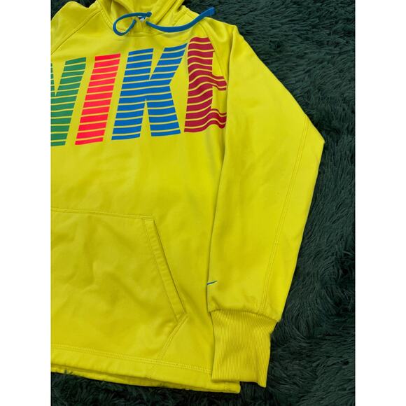 Yellow Nike Jogging Athletic Sweatshirt Hoodie Sz Medium w/ thumbholes - Picture 4 of 8